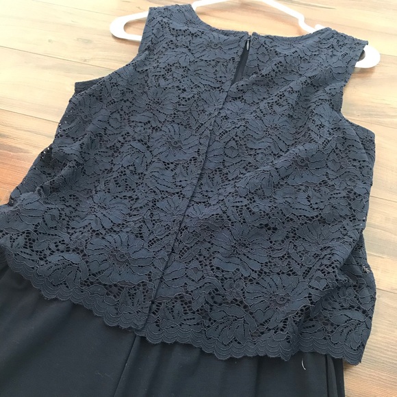 NWT Uniqlo dark navy lace wide leg jumpsuit size M - Picture 3 of 9